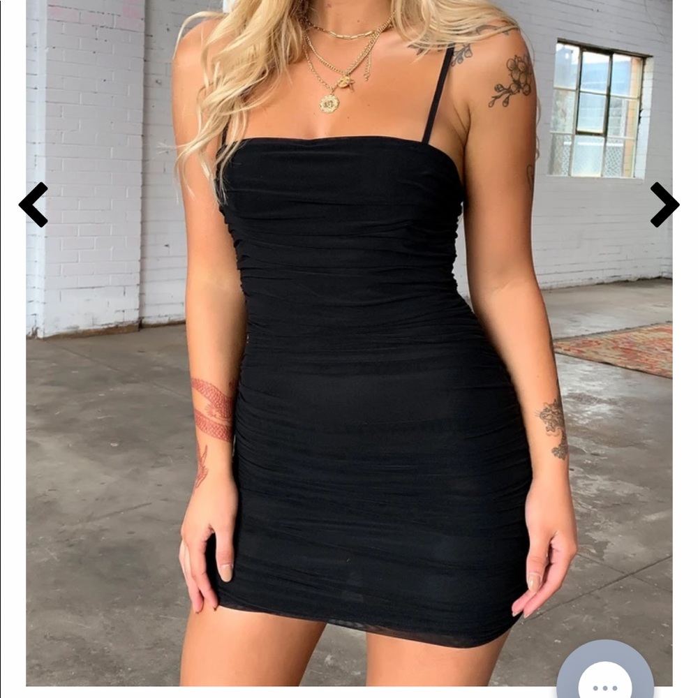 Black Mesh mini dress